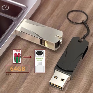 ภาพหน้าปกสินค้าแฟลชไดรฟ์กันน้ำ USB 2.0 64GB เงิน สีดำ ที่เกี่ยวข้อง