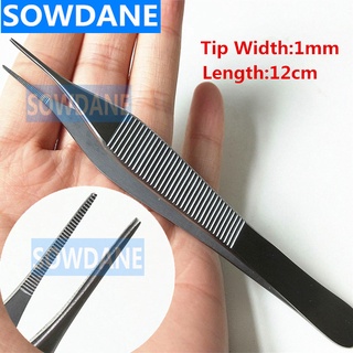 High Quality Dental Surgical Instrument Tweezer Dental Forcep Serrated Straight Tip Dental Durable Tweezers Slim Tip