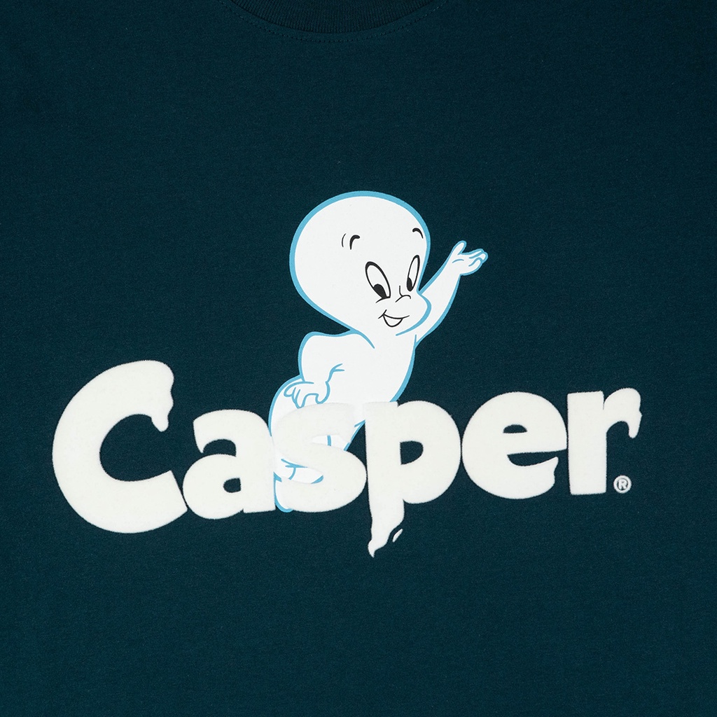 universal-studios-men-casper-flock-print-t-shirt-เสื้อผู้ชายยูนิเวอร์แซล-สตูดิโอ-พิมพ์กำมะหยี่ลายแคสเปอร์-สินค้าลิขสิท