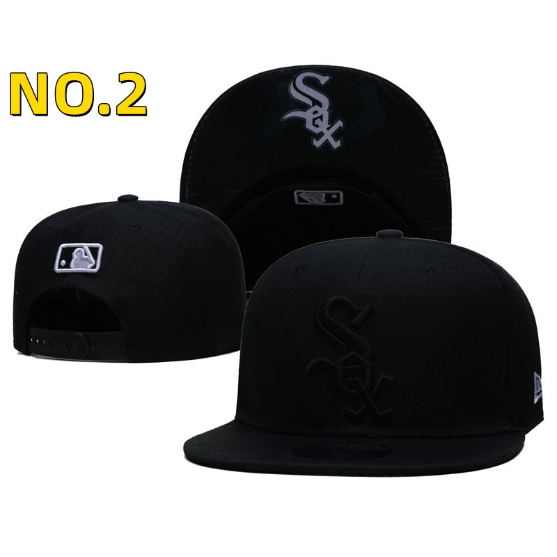 พร้อมส่ง-mlb-หมวกเบสบอล-ปีกแบน-ปรับขนาดได้-สีดํา-สไตล์ฮิปฮอป