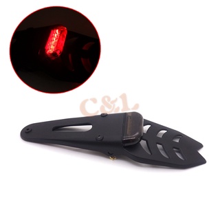 Motorcycle LED Smoke Trial Dirt Bike Fender Brake Stop Light Rear Tail Lamp Waterproof