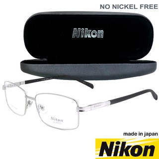 Nikon แว่นตารุ่น NC 1390 สีเงิน C-3 กรอบเต็ม ขาสปริง วัสดุ นิกเกิลฟรี (สำหรับตัดเลนส์) สวมใส่สบาย น้ำหนักเบา