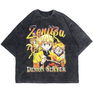 เสื้อยืดพิมพ์ลายแฟชั่นเสื้อยืด พิมพ์ลาย Demon Slimer ZENITSU ล้างทําความสะอาดได้ สําหรับผู้ชาย