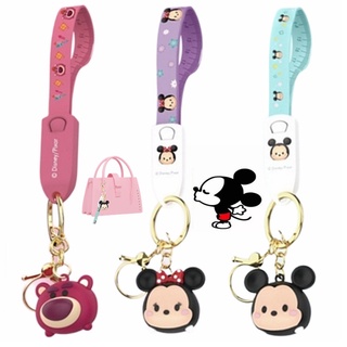 ดิสนีย์ มิกกี้เมาส์ สายชาร์จ พวงกุญแจ 3 in 1 Micro USB Type C Super Fast Charging Cable USB Disney Lotso Mickey Minnie Mouse Keychain พวกกุญแจ