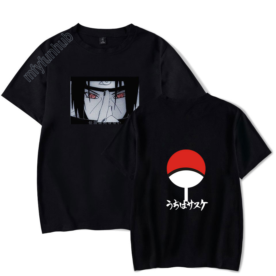 เสื้อยืดลําลอง-พิมพ์ลาย-naruto-uchiha-sasuke-itachi-sharingan-สําหรับผู้ใหญ่-ทุกเพศ