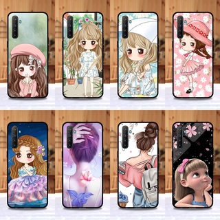 เคส Realme XT ลายการ์ตูนผู้หญิง ขอบนิ่มหลังแข็ง เคสมือถือ เคสโทรศัพท์ Case เคส TPU ขอบนิ่มหลังแข็ง ไม่ขูดตัวเครื่อง