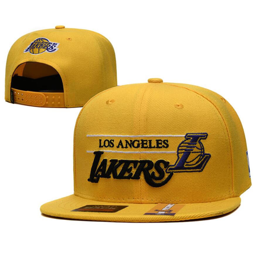 หมวกฮิปฮอป-nba-team-los-angeles-lakers-snapback-หมวกผ้าฝ้ายปรับได้-unisex-หมวกลําลอง