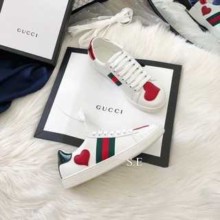 Original 2020 Gucci รองเท้าผ้าใบลําลองสําหรับสตรีสีขาวขนาด : 34-44 332868