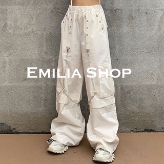 EMILIA SHOP กางเกงขายาว กางเกงเอวสูง กางเกงขายาวผู้หญิง 2022 ใหม่ ES220064
