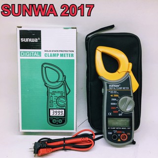 Sunwa 2017 แคล้มป์มิเตอร์ดิจิตอล คลิปแอมป์ มัลติมิเตอร์ มิเตอร์วัดไฟ Digital clamp meter   มิเตอร์วัดกระแสไฟ