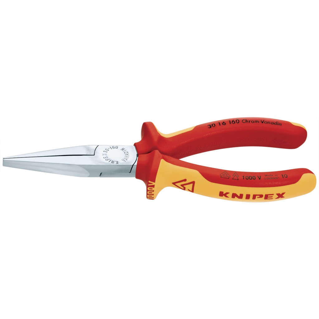 knipex-long-nose-pliers-vde-160-mm-คีมปากยาว-vde-160-มม-รุ่น-3016160