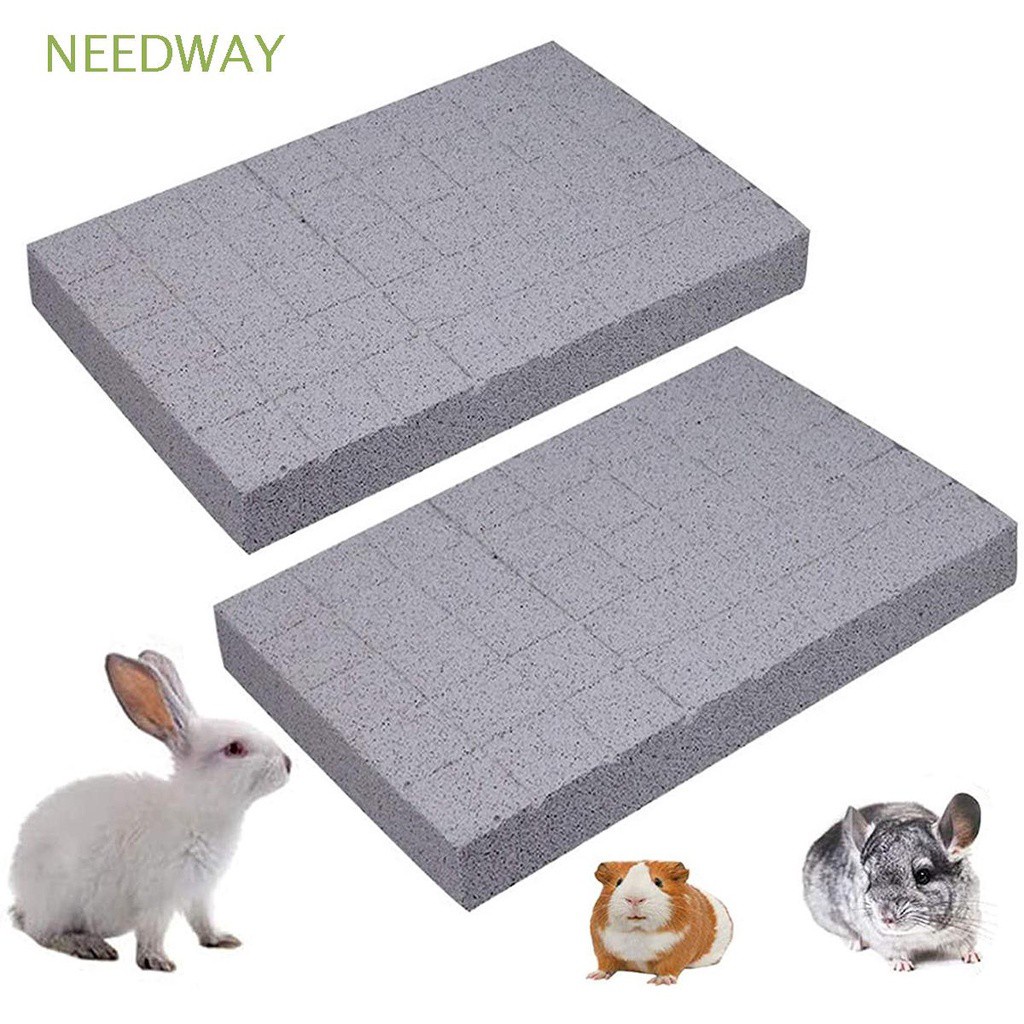 NEEDWAY Guinea Pig Rabbit Scratcher Gerbil Lava Stone Grinding Claw Pad