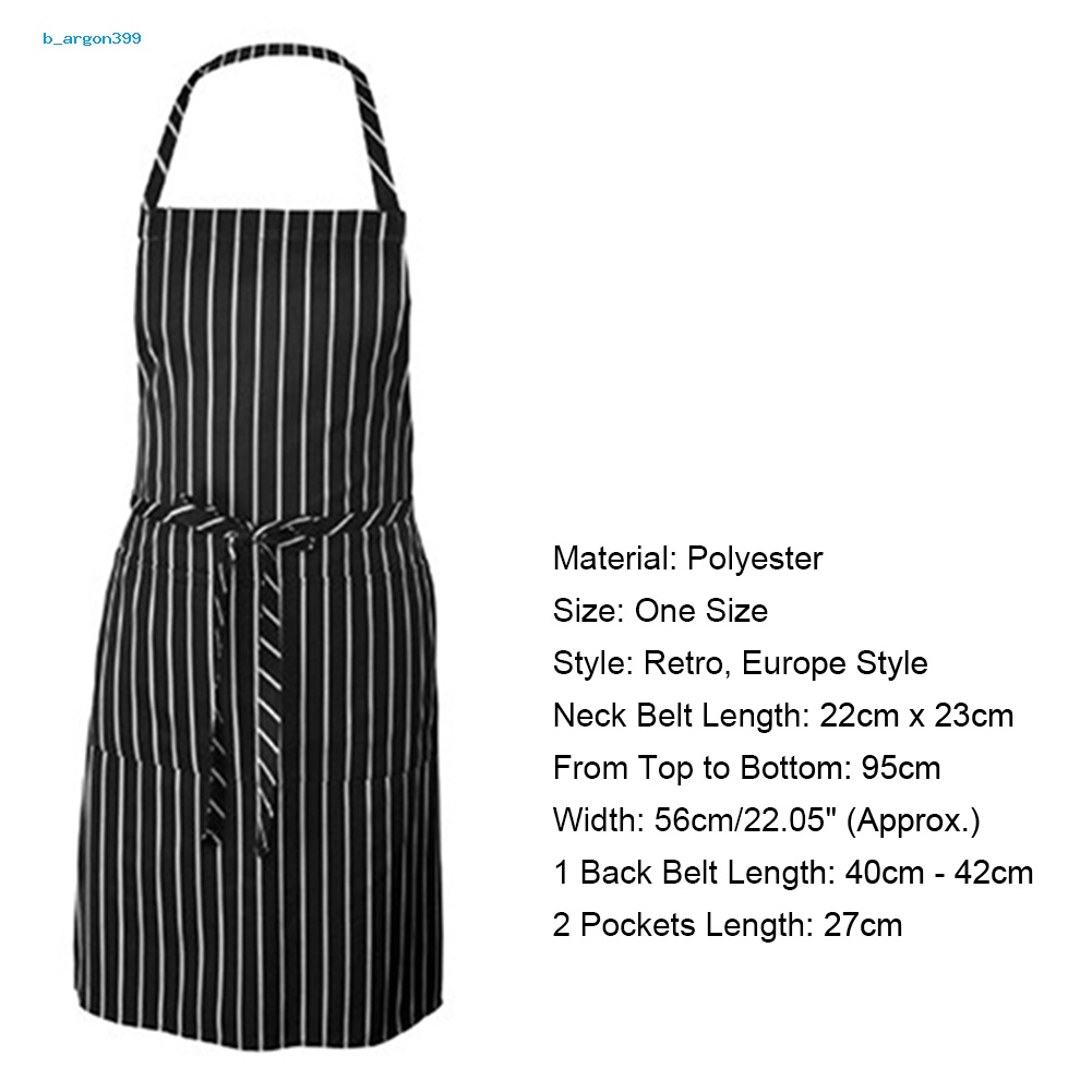 ne-adjustable-adult-black-stripe-bib-apron-with-2-pockets-chef-waiter-kitchen-cook