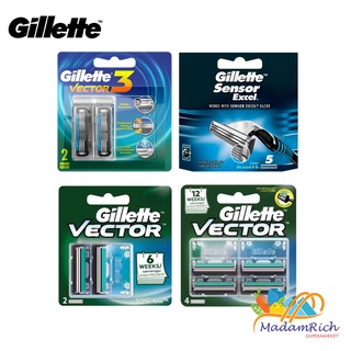 ภาพหน้าปกสินค้า(ของแท้💯)🪒 Gillette Sensor Excel / Gillette Vector / Gillette Vector3 ยิลเลตต์ เวคเตอร์ ใบมีดโกน แพ็ค ที่เกี่ยวข้อง