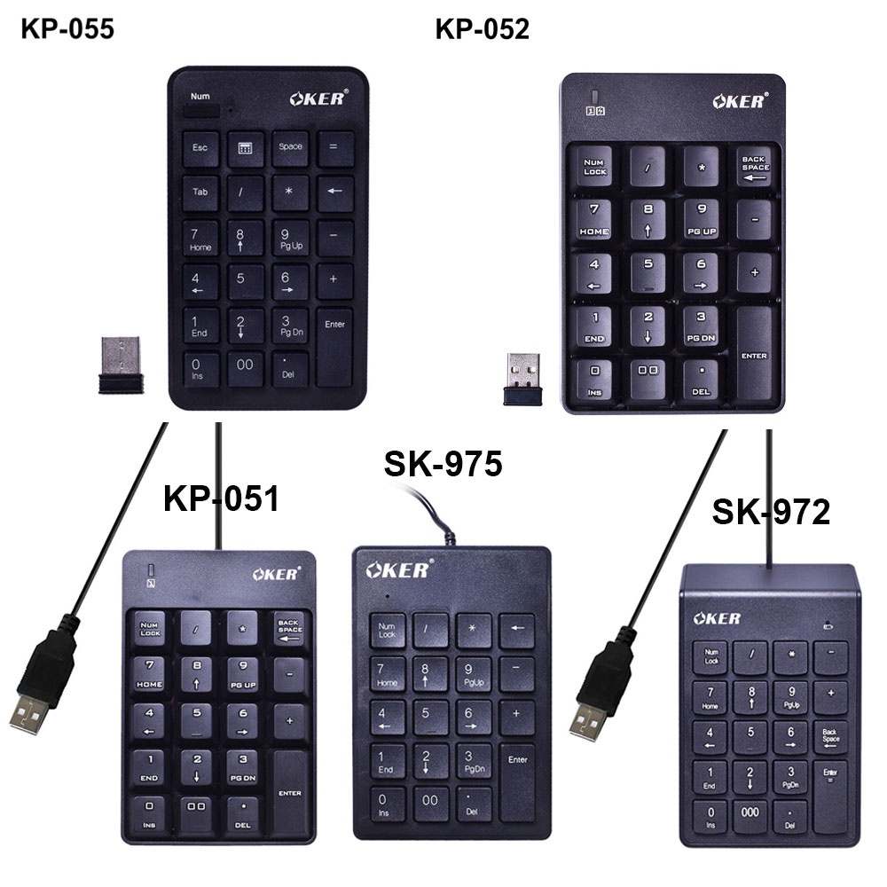 oker-numeric-keypad-คีย์บอร์ดแป้นตัวเลข