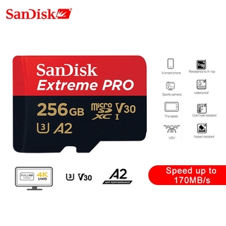 ภาพหน้าปกสินค้า♥【 Readystock 】 + COD ♥ SanDisk Extreme PRO micro sd Card 32GB 400GB ความเร็วในการอ่านการ์ดหน่วยความจำ 170MB / s 128GB 64GB U3 V30 SDXC แฟลชการ์ด TF Card 4K UHD ที่เกี่ยวข้อง