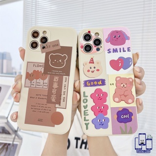 สินค้า เคส OPPO A74 A16 A15 A55 A36 A76 A96 A54 A93 A94 A53 A9 A31 A5 2020 A7 A3S A5S A12 A92 A16S OPPO Reno 5 4 F 5F Find X3 Lite 2F 2Z A15 A55 A36 A76 A96S F17 F19 PRO A33 A11K A11 A1K A52 A7 A91 A32 A72 Korean Cute Cartoon Bear Vintage Silicone Case