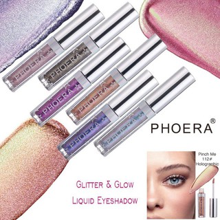 PHOERA อายแชโดว์กลิตเตอร์ติดทนนานกันน้ำ 12 สี