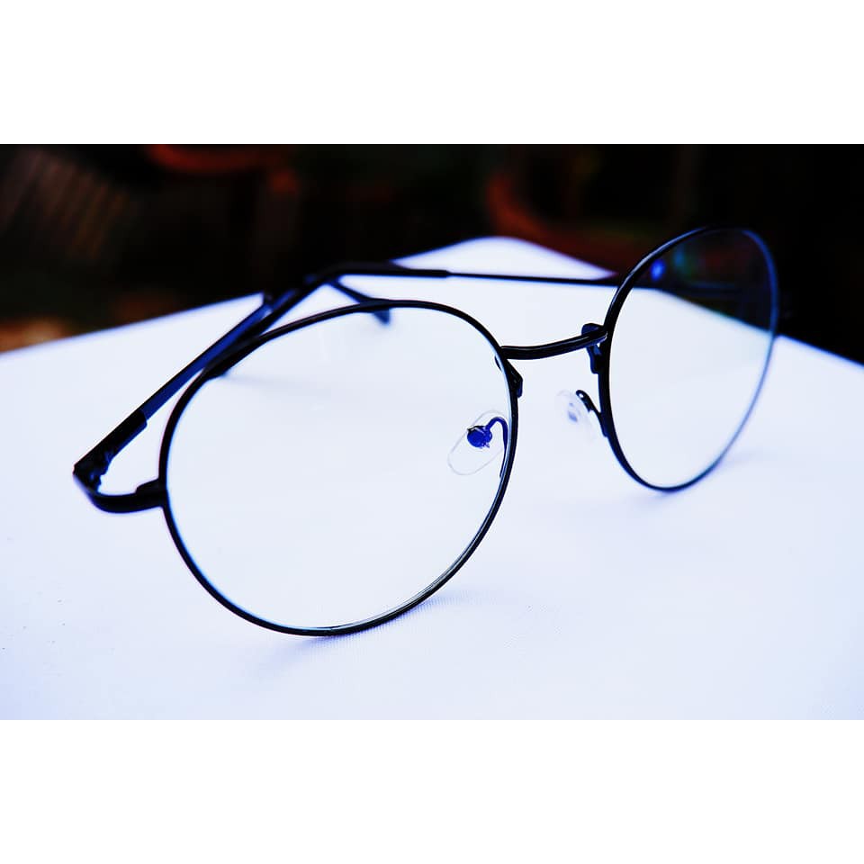 แว่นกรองแสง-แว่นคอมพิวเตอร์-แว่นตา-ราคาถูกมาก-ทรงหยดน้ำ-สีดำล้วน-แถมฟรี-ซองใส่แว่น-ผ้าเช็ดเลนส์-มีเก็บเงินปลายทาง