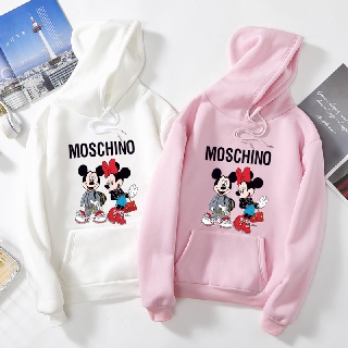 ราคาและรีวิวBK-01-LONG เสื้อแขนยาว ลายการ์ตูน  MOSCHINO แขนยาวมีฮู๊ต กันหนาวแฟชั่นเกาหลี ใส่ได้ทั้งหญิงและชาย