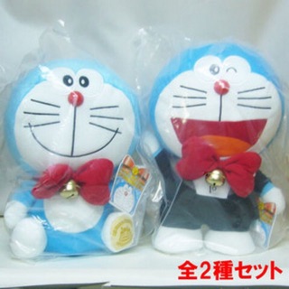 แท้ 100% จากญี่ปุ่น ตุ๊กตา เซ็ท 2 ตัว โดราเอม่อน Doraemon Birthday Two Kinds of Set Plush Doll