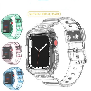 สินค้า สายนาฬิกาข้อมือพลาสติกใส สําหรับ iwatch 45 มม. 44 มม. 42 มม. 41 มม. 40 มม. 38 มม. SE 7 6 5 4