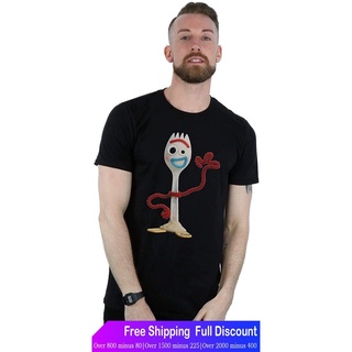 ดิสนีย์ร์ตูนพิมพ์ฤดูร้อน ย์เสื้อยืด Disney Mens Toy Story 4 Forky T-Shirt Disney MensU^!