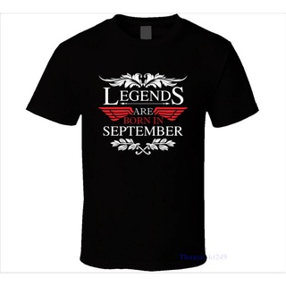 เสื้อยืดผ้าฝ้ายพิมพ์ลายขายดี Yuanl5 [พร้อมส่ง] เสื้อยืดแขนสั้นลําลอง ผ้าฝ้าย 100% พิมพ์ลาย Legends Are Born In September