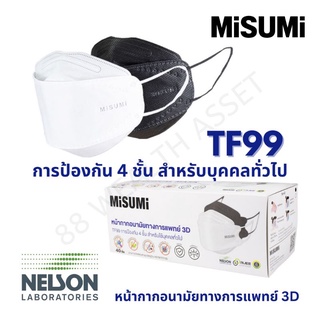 ❗พร้อมส่ง❗😷หน้ากากอนามัย 4 ชั้น 3D ไม่ระคายเคืองผิว ✔️Mask MiSUMi 40ชิ้น/กล่อง ประสิทธิภาพป้องกัน PM 2.5 &gt; 99%
