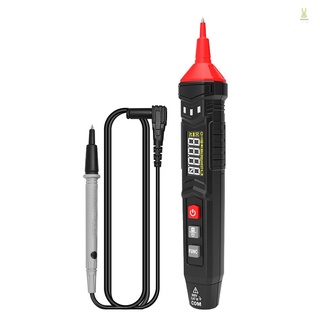 Fth HABOTEST HT121 ปากกามัลติมิเตอร์ดิจิทัล หน้าจอ LCD RMS นับ 4000 ครั้ง DC/AC