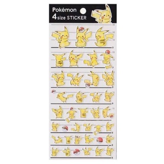 Pokemon sticker 4 size Pikachu