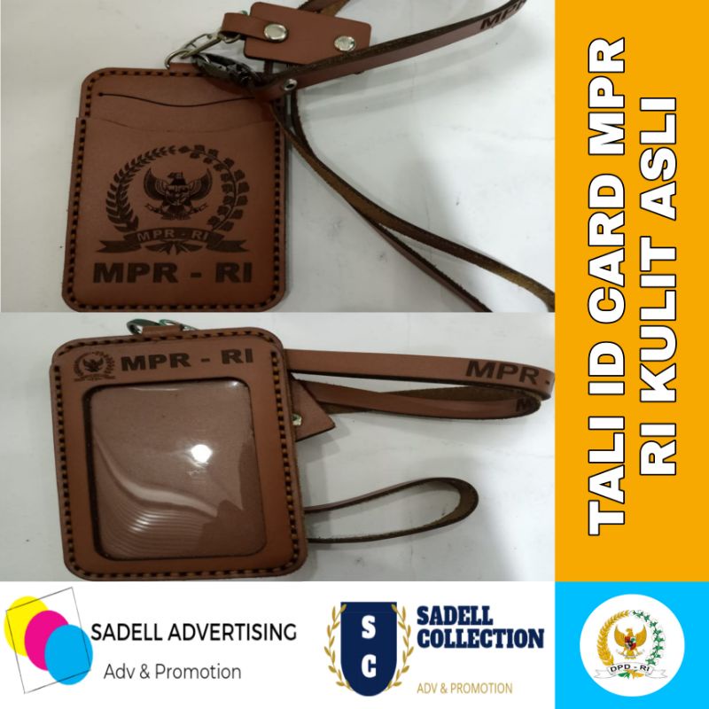 สายคล้องบัตร MPR RI Id หนังแท้แนวตั้ง | Shopee Thailand