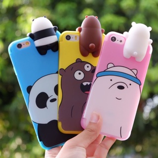 เคสหมีเกาะ น่ารักมากกกกก  ยางนิ่ม คลุมรอบเครื่อง