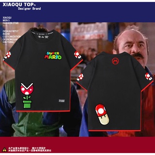 เสื้อยืดผู้ชาย เสื้อยืด Mary ส่วยให้ Nintendo Mario เกมเครื่องสีแดงและสีขาวสร้างสรรค์เสื้อผ้าเสื้อยืดแขนสั้น S-5XL