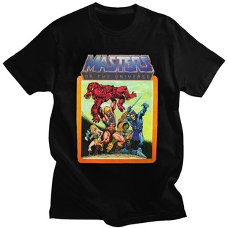 [100% Cotton] เสื้อยืด ผ้าฝ้าย พิมพ์ลาย He-Man And The Masters Of The Universe Skeletor Eternia สไตล์วินเทจ สําหรับผู้ชา