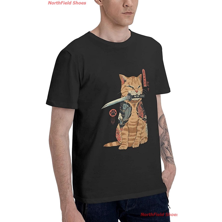 hot-2022-แมว-น่าสนใจ-น่ารัก-sdiby-vintage-anime-cat-t-shirts-for-men-women-short-sleeve-shirts-for-adult-teens-คอกลม-แ