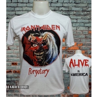 เสื้อยืดผ้าฝ้ายพิมพ์ลายขายดีเสื้อวง IRON MAIDEN วงร็อค ไม่มีตะเข็บข้าง คอฟิต ป้ายUSA เสื้อทัวร์ เสื้อวินเทจ เสื้อร็อค วง