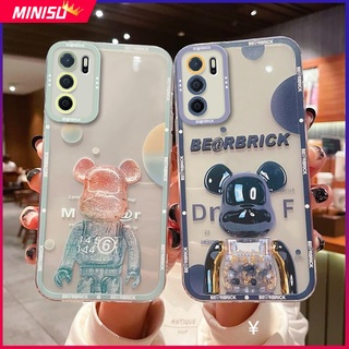 เคสซิลิโคน ลายหมีน่ารัก ป้องกันเลนส์กล้อง สําหรับ OPPO A17K A16K A16S A15 A15S A54 A74 A94 A95 A76 A96 A93 A53 A92 A52 A72 A31 A9 2020 A5 2020 A5S A3S A12 A12E A7 A5