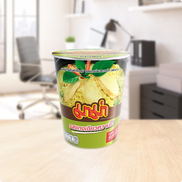 ภาพหน้าปกสินค้ามาม่าบะหมี่ถ้วยรสแกงเขียวหวานไก่แพ็ค 6 จากร้าน sahapat_official บน Shopee