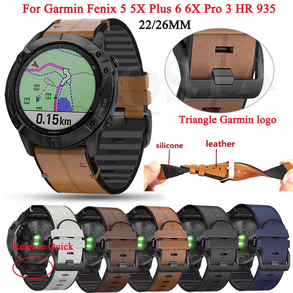 สายรัดข้อมือหนังซิลิโคน-สําหรับ-garmin-fenix-7x-7-5-5x-plus-6x-6pro-22-26-มม