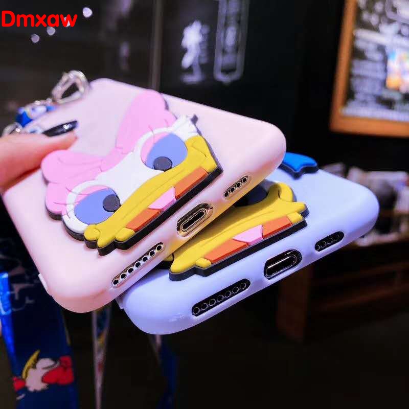 เคสโทรศัพท์มือถือแบบนิ่ม-ลายการ์ตูนดิสนีย์-มิกกี้-มินนี่-โดนัลด์-เดซี่-ยูนิคอร์น-พร้อมสายคล้อง-สําหรับ-samsung-galaxy-a73-a53-a33-a22-a32-m32-a13-5g-a22-m22-m32-a13-a12-m12-4g