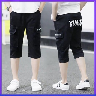 Boys shorts cotton new kids five point big thin section breathable pants korean casual cargo overalls bottoms