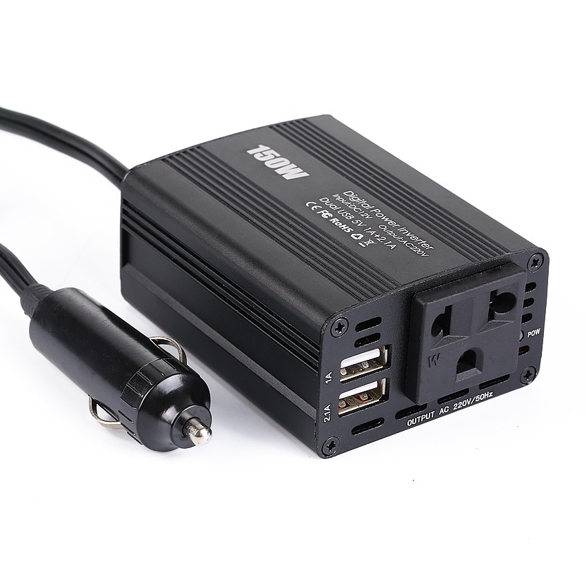 bll-อินเวอร์เตอร์-150w-แปลงไฟรถยนต์-car-power-inverter-เครื่องแปลงไฟ-dc-12v-to-ac-220v-ช่องเสียบ-usb-2-ช่อง