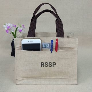 สินค้า RSSP ออราโน่ กระเป๋าผ้าป่านธรรมชาติกันน้ำ ขนาดเล็ก