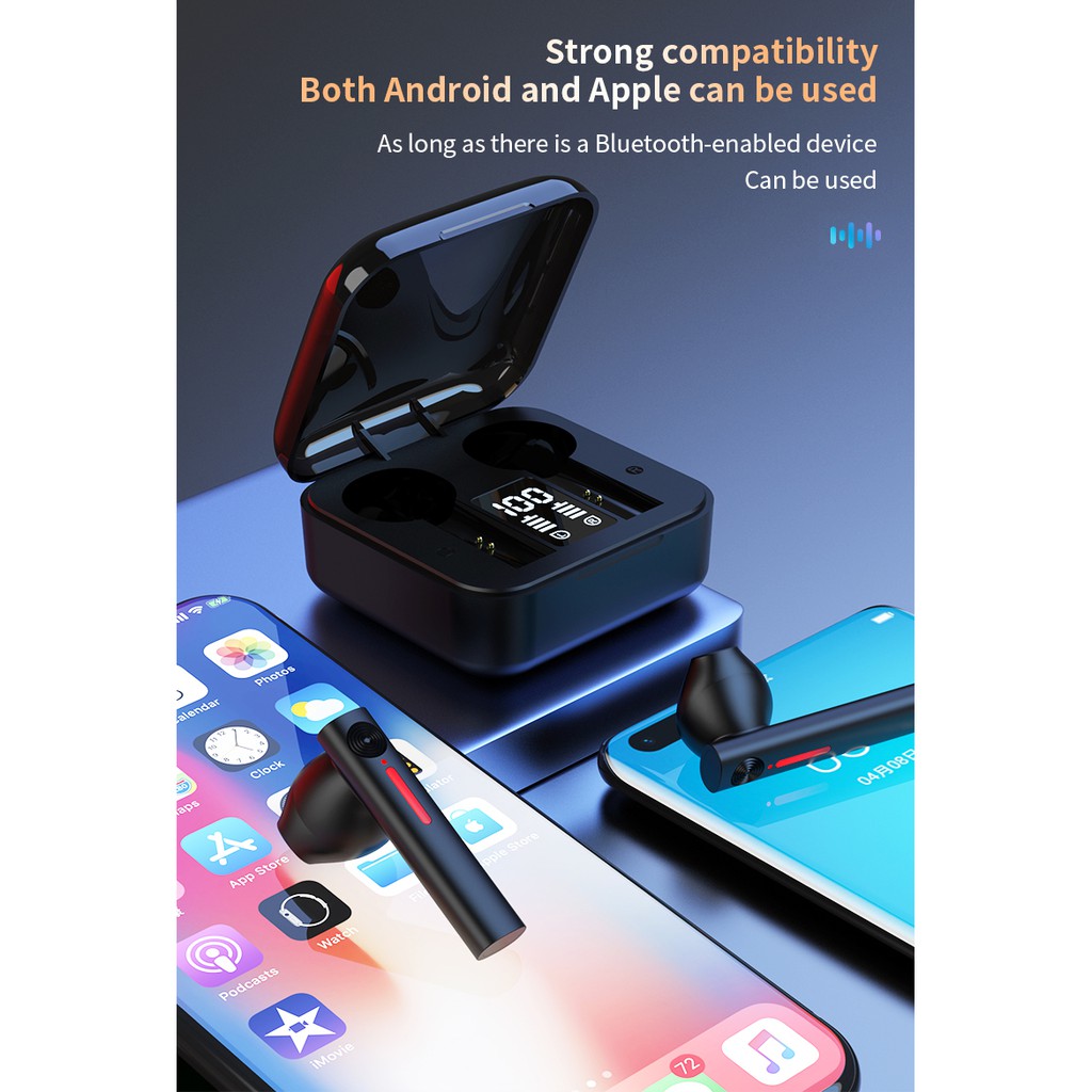 ภาพสินค้าหูฟัง TWS T13 Bluetooth 5.0 True wireless Touch Stereo หูฟังไร้สาย Battery display เป็นแบบสัมผัส ไมด์ชัดใช้ได้กับทุกรุ่น จากร้าน besker_thailand บน Shopee ภาพที่ 5