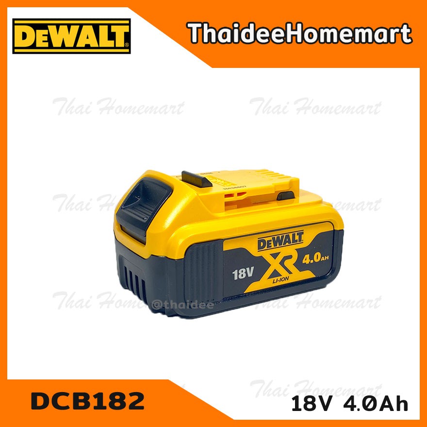 ภาพหน้าปกสินค้าDEWALT แบตเตอรี่ Lithium-ion 18V(20Vmax) 4.0Ah รุ่น DCB182 รับประกันศูนย์ 1 ปี จากร้าน thaideehomemart_ บน Shopee