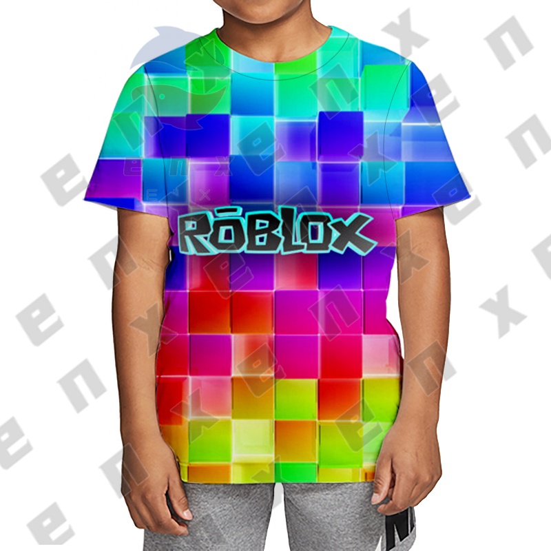 ใหม่-roblox-เสื้อยืดแขนสั้น-ลายการ์ตูนเลโก้-แฟชั่นฤดูร้อน-สําหรับเด็กผู้ชาย-อายุ-3-13-ปี-110-160