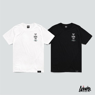 Just Say Bad ® เสื้อยืดลาย แนวสตรีท รุ่น Bads CuT Em All ดำ ขาว ( ลิขสิทธิ์แท้ ) แขนสั้น เสื้อยืดชาย หญิง  TS