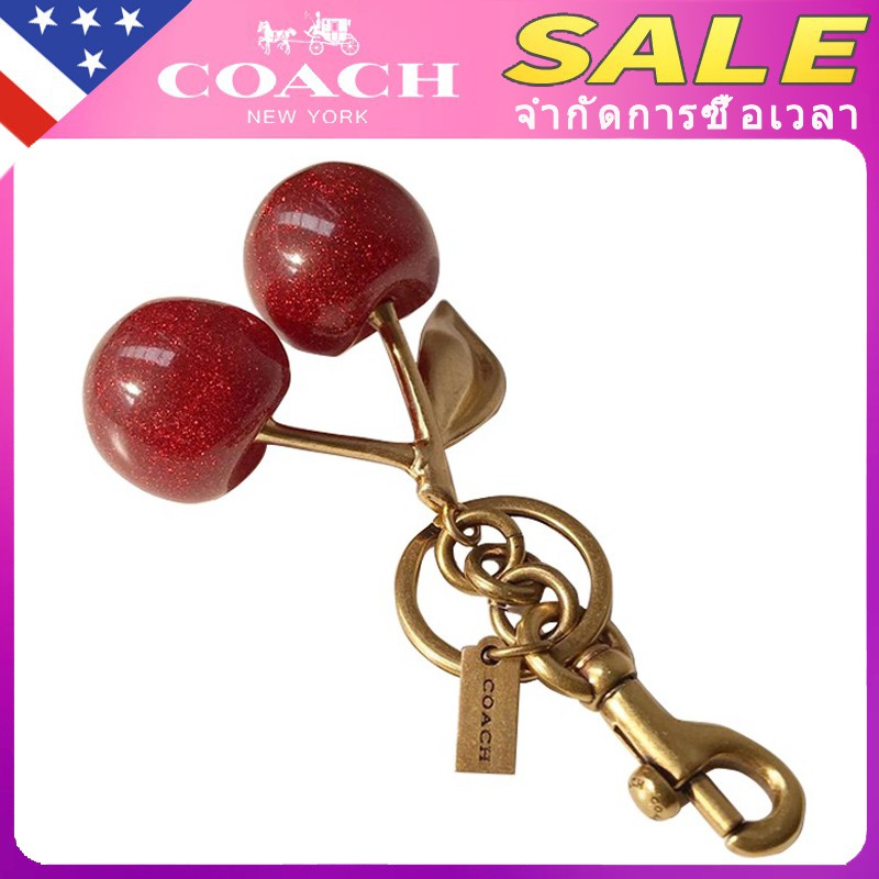 ภาพหน้าปกสินค้าCOACH พวงกุญแจผู้หญิงเชอร์รี่ใหม่, เครื่องประดับกระเป๋า / พวงกุญแจ coach