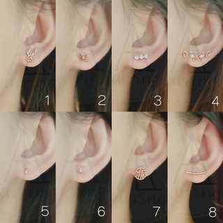 ภาพหน้าปกสินค้า[มินิมอลพิงค์โกลด์11] ต่างหูแบบติดหู ราคาต่อ1คู่ พร้อมแป้น(ทับหลัง)แบบโลหะเนื้อเดียวกับต่างหู ที่เกี่ยวข้อง